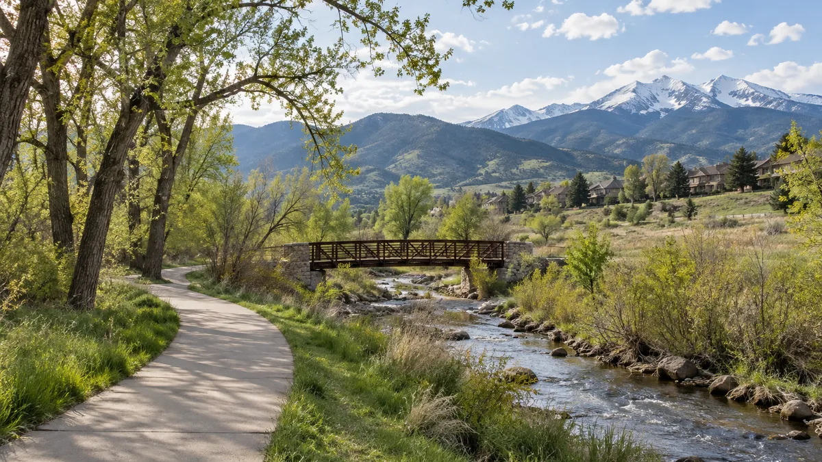 The Ralston Creek trail in Arvada, Colorado