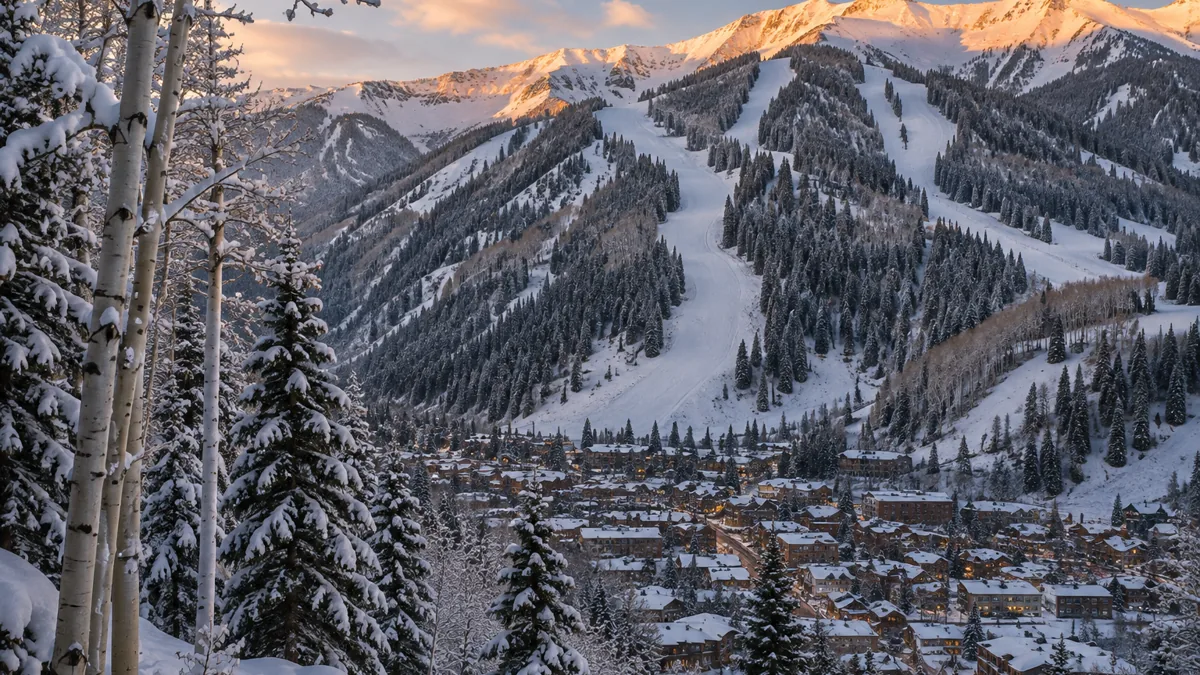 Fresh snow on Aspen Mountain