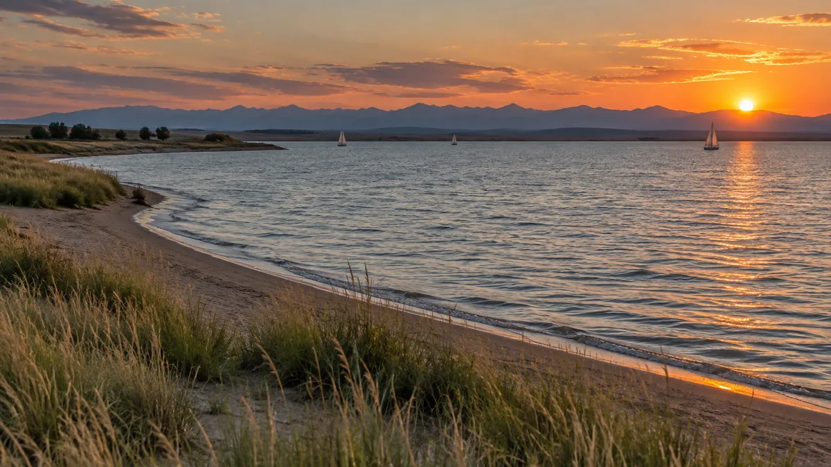 Aurora Reservoir on the eastern plains, Colorado