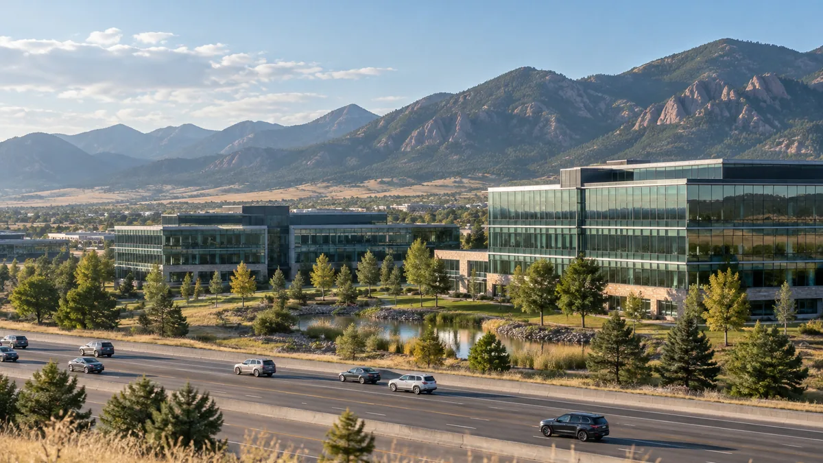 Office campuses along the Broomfield tech corridor, Colorado