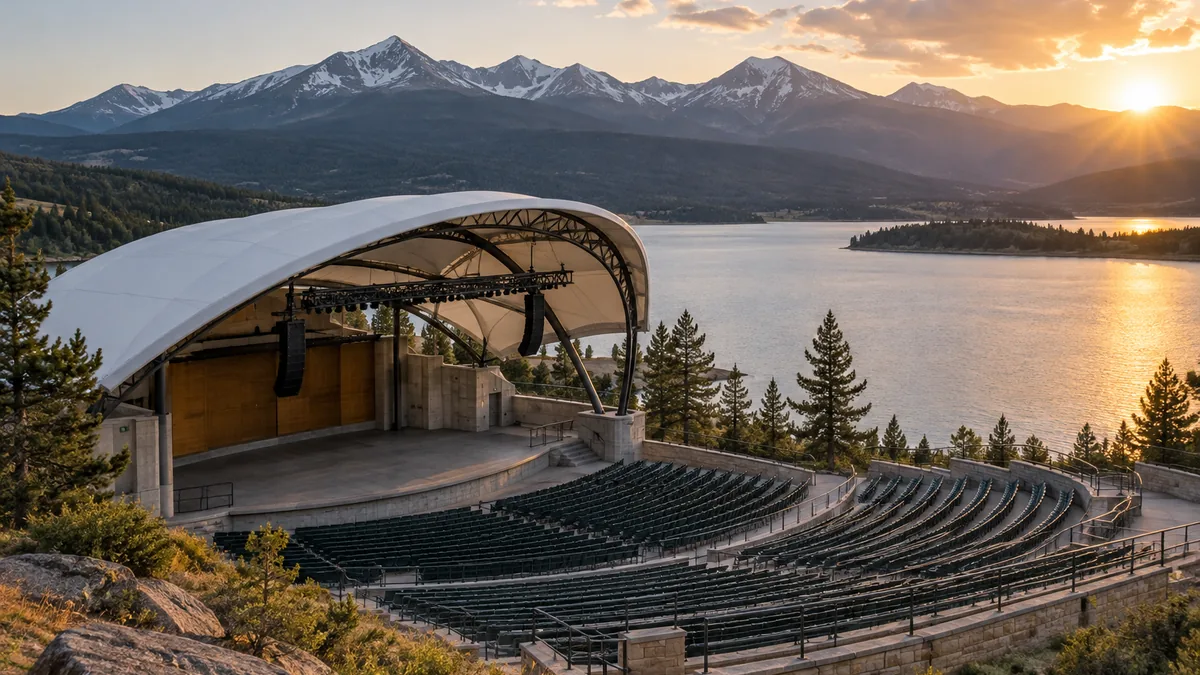 The lakeside amphitheater at Dillon, Colorado