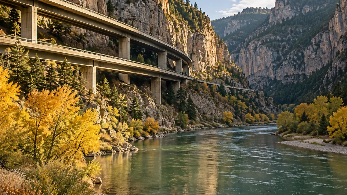 Interstate 70 through Glenwood Canyon, Colorado