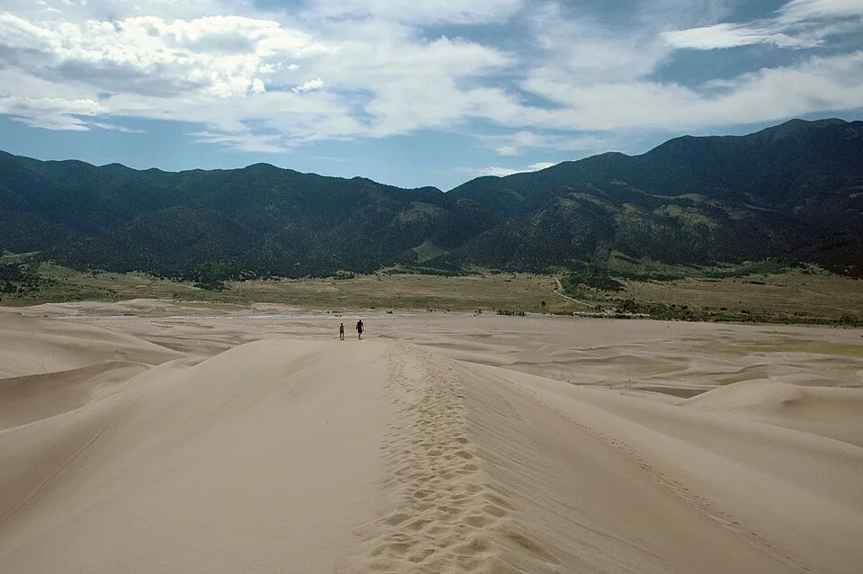 Great Sand Dunes National Park with Sangre de Cristo mountains in background