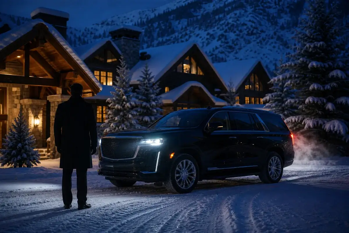 Predawn mountain departure