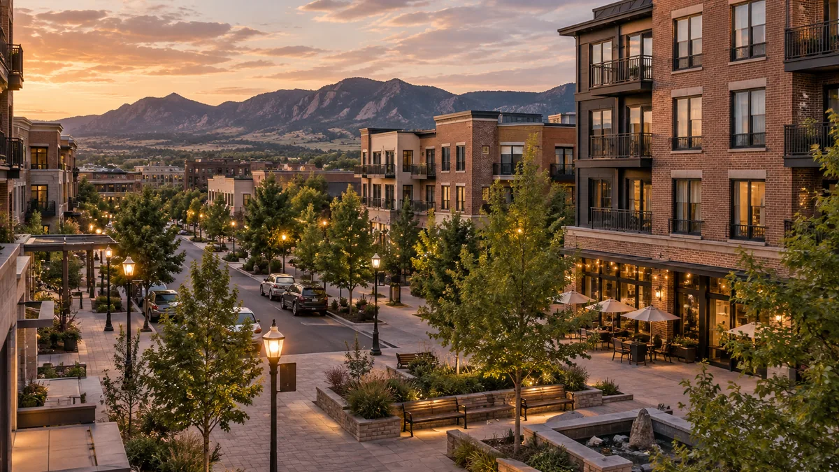 The Belmar district in Lakewood, Colorado