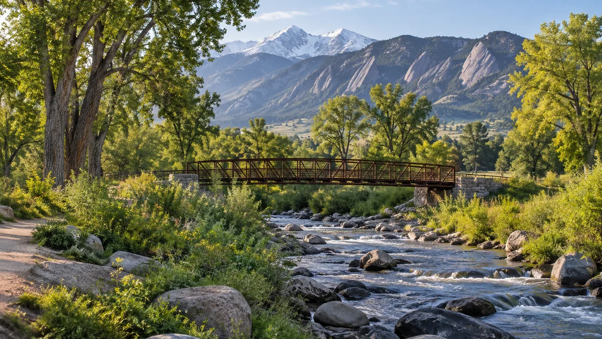The St. Vrain greenway in Longmont, Colorado