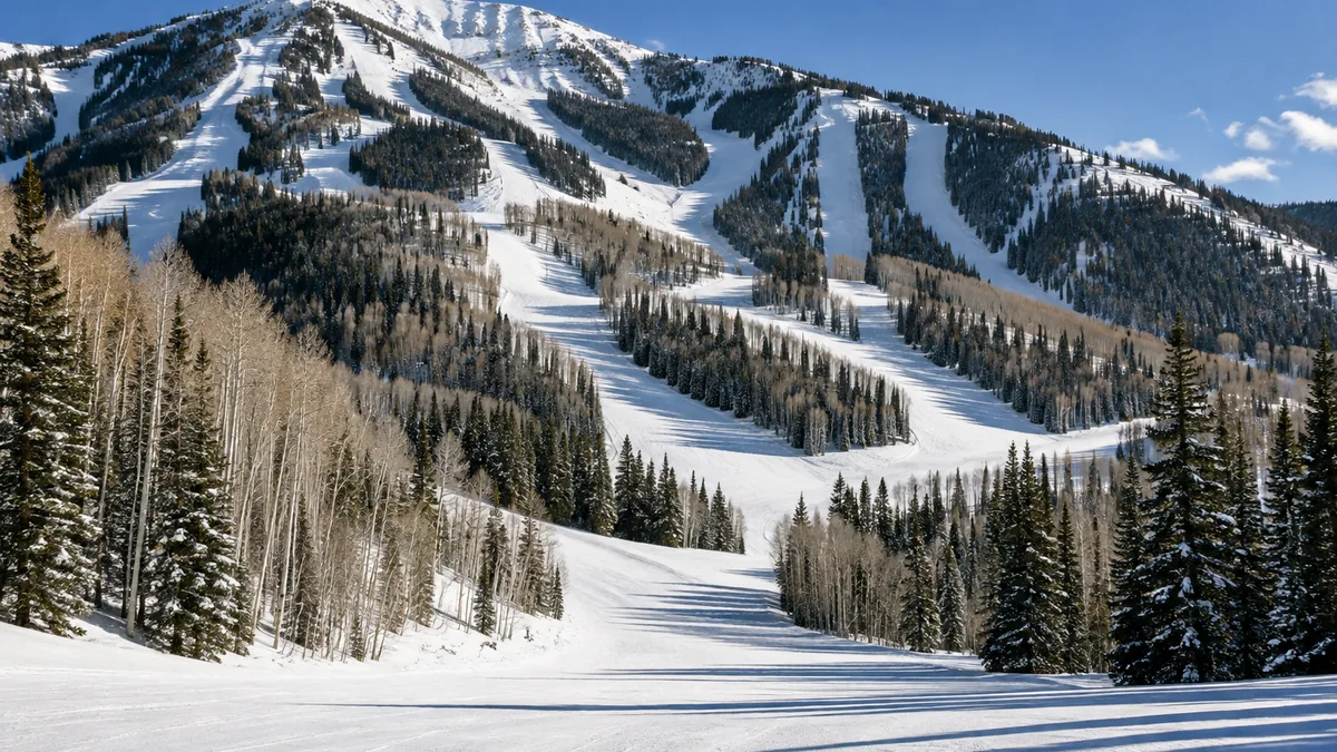 Ski runs on Snowmass Mountain, Colorado