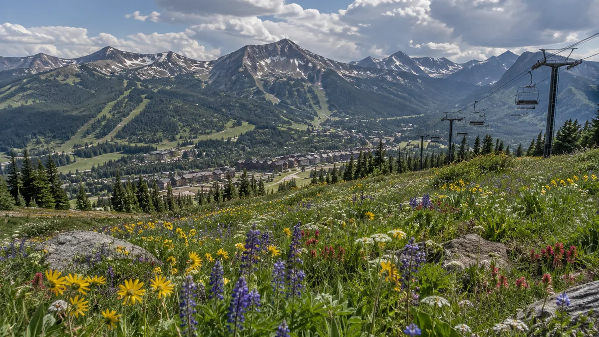 Summer wildflowers above Snowmass Village, Colorado