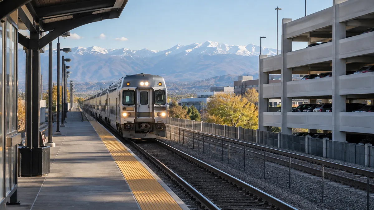 Commuter rail station in Thornton, Colorado