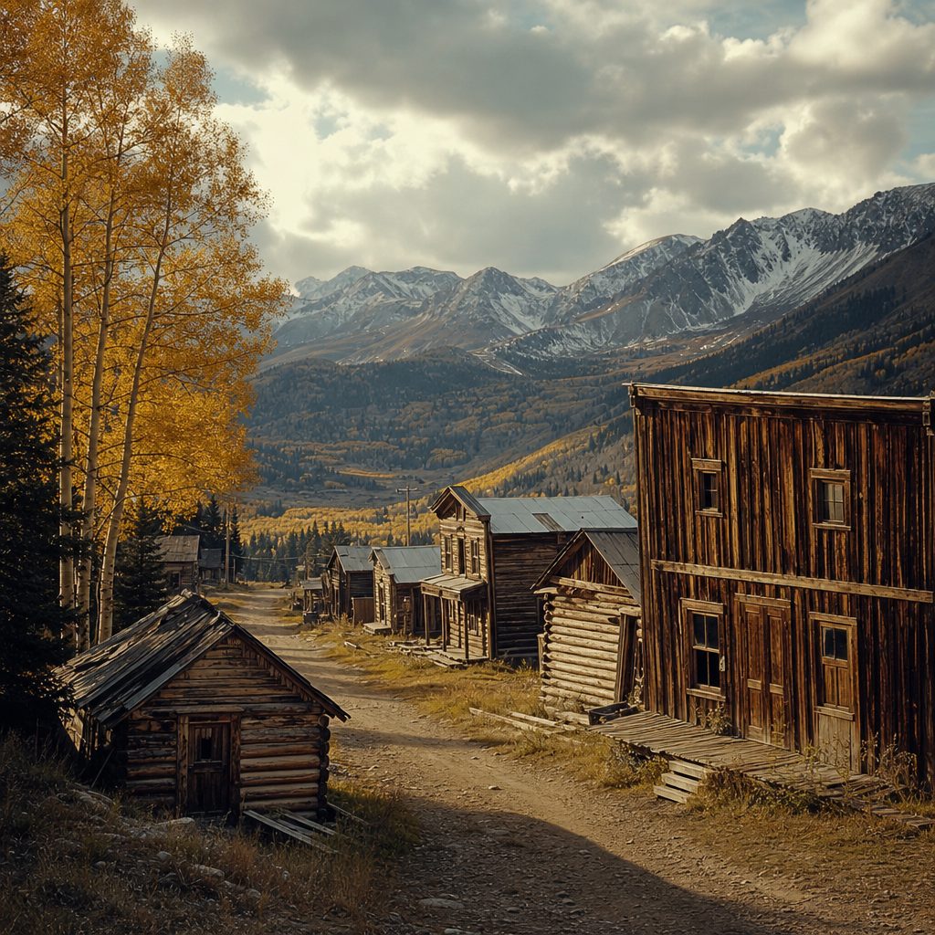 Abandoned 1880s ghost town in the Colorado Rocky Mountains